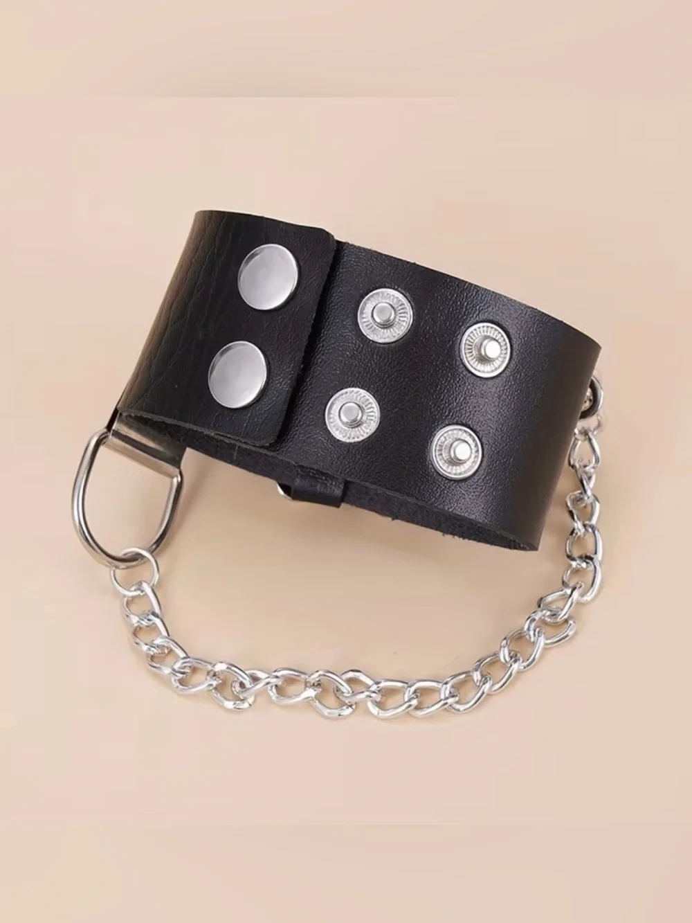 NEW! Black Leather Bracelet with Silver Skeleton Hand Accent. 💀  B2-107